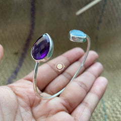 Rustic Romance Amethyst And Aquamarine Bracelet (Piece)