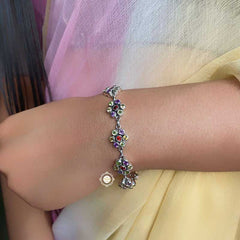 Multi Stone Flower Bracelet (Piece)