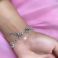 Multi Stone Flower Bracelet (Piece)