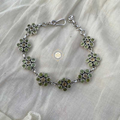 Citrine Peridot Flower Bracelet (Piece)