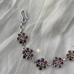 Citrine Garnet Flower Bracelet (Piece)