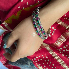 Dilkash Square Stone Bangle (Piece)