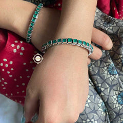 Dilkash Square Stone Bangle (Piece)