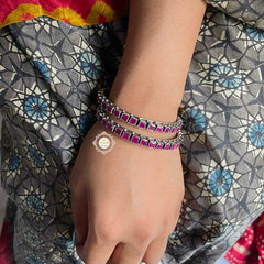 Dilkash Square Stone Bangle (Piece)