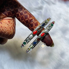 Timeless Navratna Bangle (Piece)