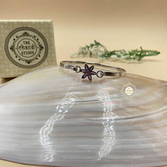 Rustic Romance Openable Flower Bracelet Amethyst (Piece)