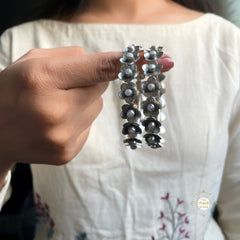 Sterling Silver Jasmine Pearl Bangle (Piece)