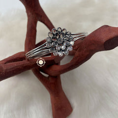 Timeless Floral Glass Cuff  (Piece)