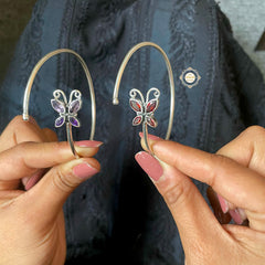 Rustic Romance Garnet Butterfly Kada (Piece)