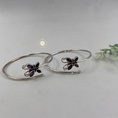 Rustic Romance Garnet Butterfly Kada (Piece)