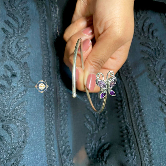 Rustic Romance Amethyst Butterfly Kada (Piece)