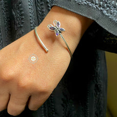 Rustic Romance Amethyst Butterfly Kada (Piece)