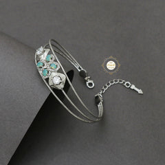 Sparkling Treasure Floral Adjustable Bracelet
