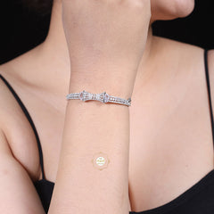 Sparkling Silver Delicate Desire Cuff