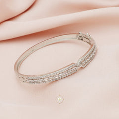 Sparkling Silver Blushing Blossom Cuff (Piece)