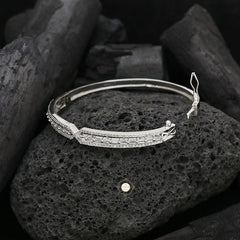 Sparkling Silver Blushing Blossom Cuff (Piece)