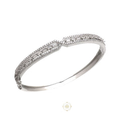 Sparkling Silver Blushing Blossom Cuff (Piece)