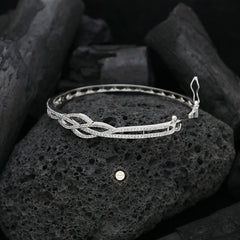 Sparkling Silver Openable Princess Cuff