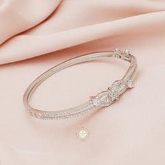 Sparkling Silver Blushing Blossom Cuff (Piece)