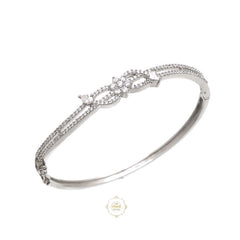 Sparkling Silver Blushing Blossom Cuff (Piece)