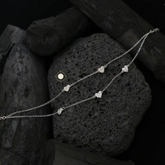 Sparkling Silver Heart Bracelet