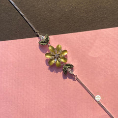 Sparkling Morning Dew Floral Silver Bracelet (Piece)