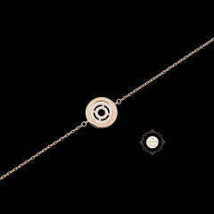 Sparkling Silver Glow Circle Bracelet