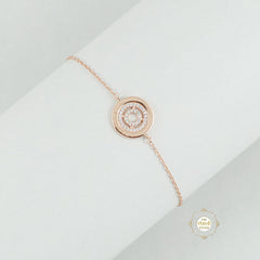 Sparkling Silver Glow Circle Bracelet