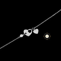 Sparkling Silver Heart Shine Bracelet