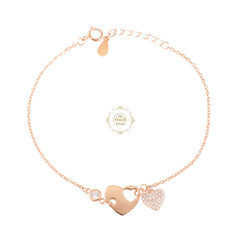Sparkling Silver Heart Shine Bracelet