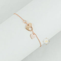 Sparkling Silver Heart Shine Bracelet