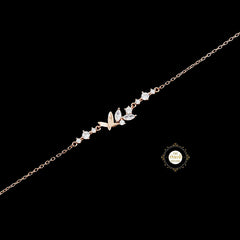 Sparkling Silver Butterfly Glow Bracelet