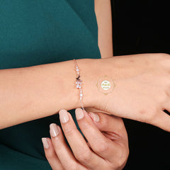 Sparkling Silver Butterfly Glow Bracelet