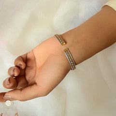 Sterling Silver Turquoise Kada (Piece)