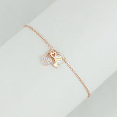 Sparkling Silver Unlocking Love Bracelet