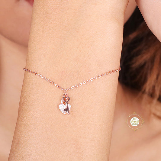 Sparkling Silver Unlocking Love Bracelet