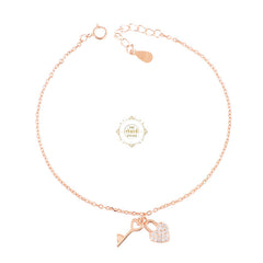 Sparkling Silver Unlocking Love Bracelet