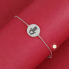 Sparkling Silver Hamsa Palm Bracelet