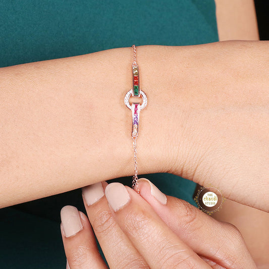 Sparkling Silver Multi Twist Bracelet