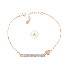 Sparkling Silver Heart felt Bracelet