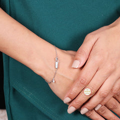 Sparkling Silver Treasure Bracelet