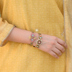 Sterling Silver Enamel Kada (Piece)
