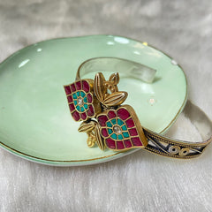 Sterling Silver Enamel Kada (Piece)