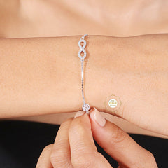 Sparkling Silver Forever Shine Bracelet