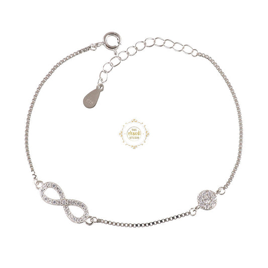 Sparkling Silver Forever Shine Bracelet