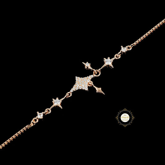 Sparkling Silver Starlit Charm Bracelet