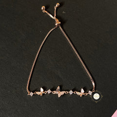 Sparkling Silver Whimsical Butterfly Bracelet