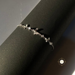 Sparkling Silver Whimsical Butterfly Bracelet