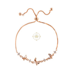 Sparkling Silver Whimsical Butterfly Bracelet