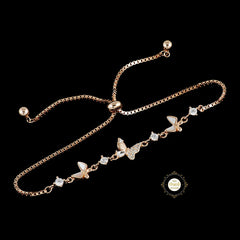 Sparkling Silver Whimsical Butterfly Bracelet